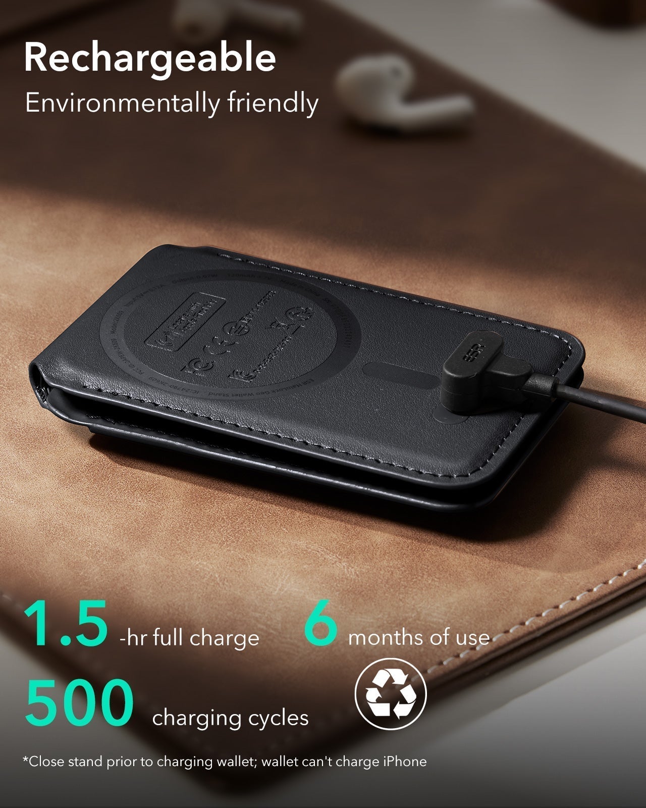 Geo Magnetic Wallet Stand (Grip) - Midnight Black ESR ESR