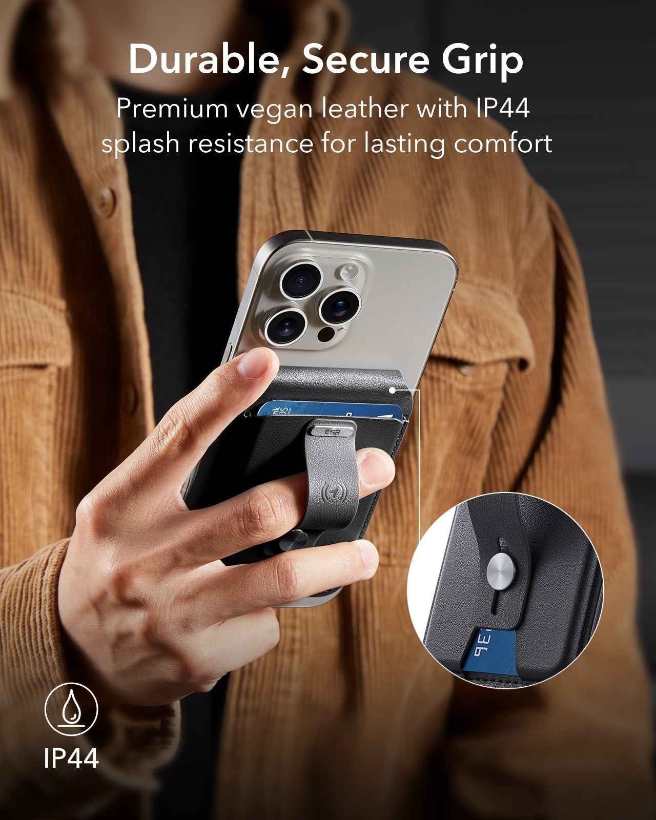 Geo Magnetic Wallet Stand (Grip) - Midnight Black ESR ESR