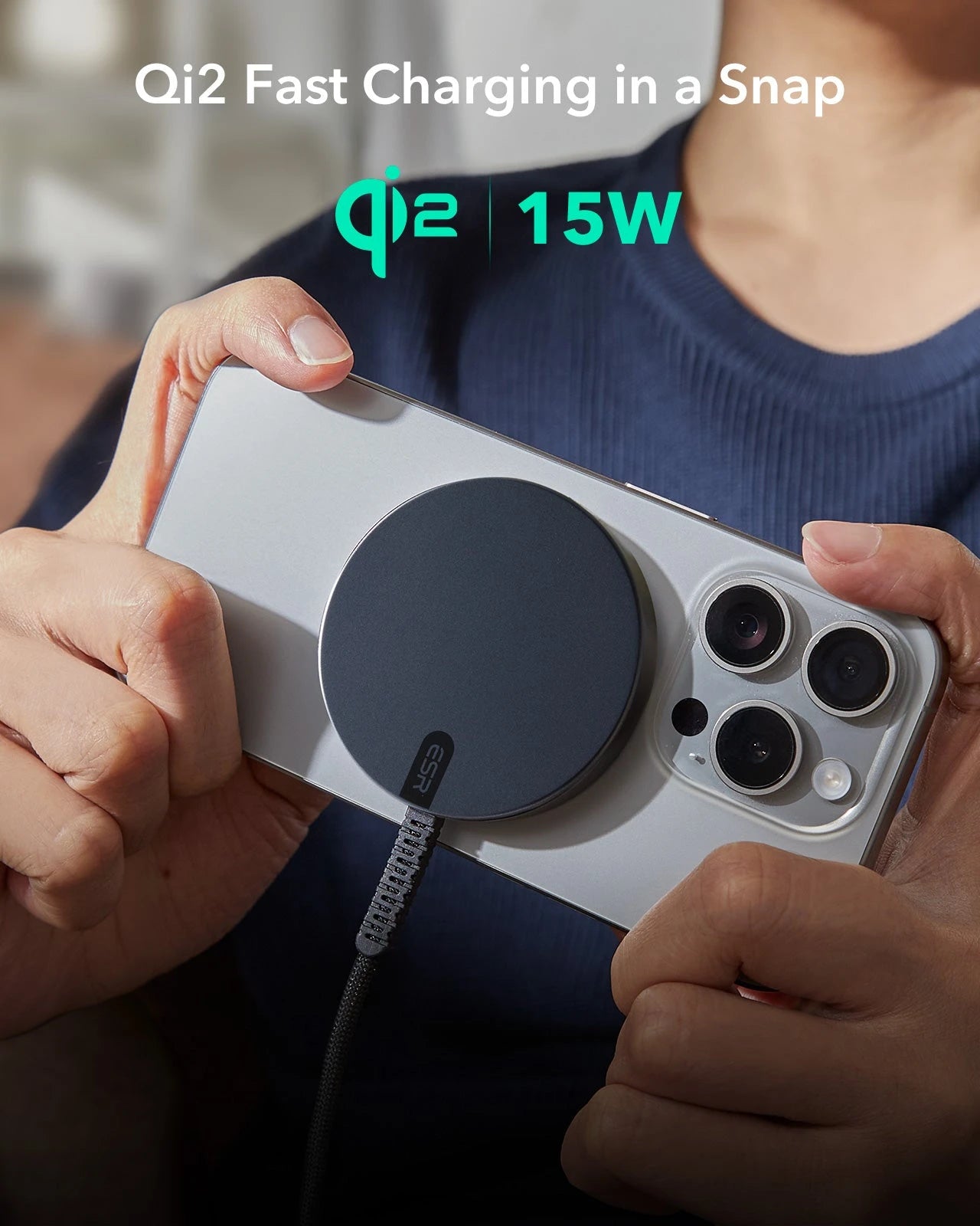 15w qi2 mini wireless charger-sliver