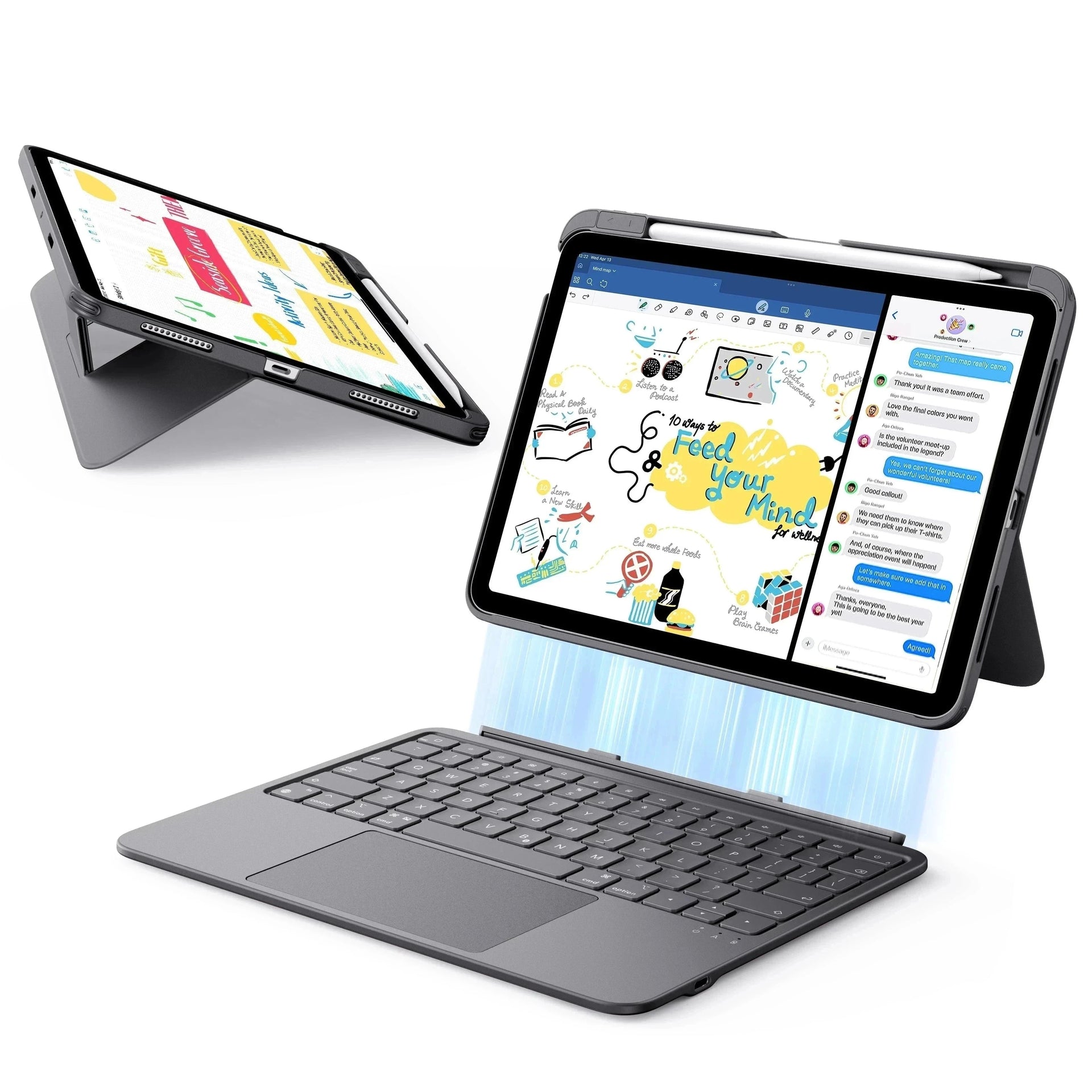 iPad Air 10.9"(5th/4th Gen ) Flex Keyboard Case (Detachable)- US Layout-Dark Gray ESR ESR