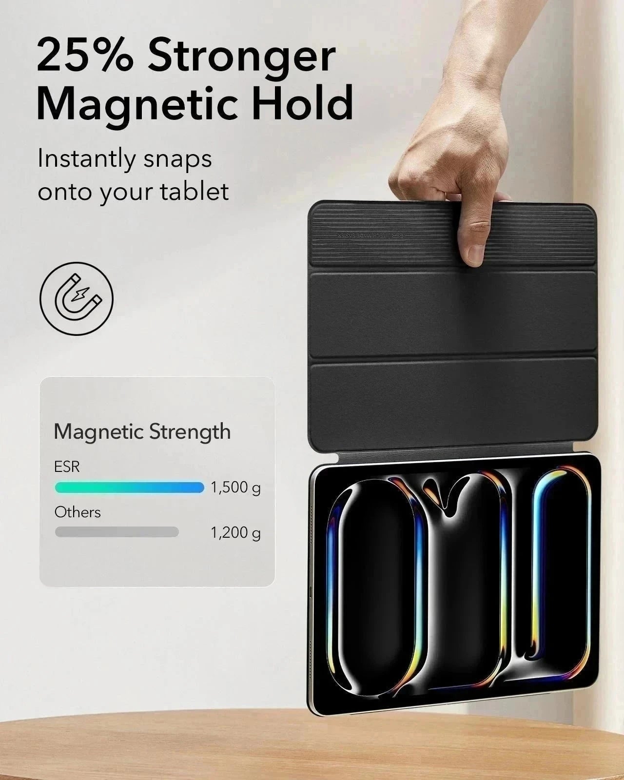 iPad Pro 11 inch Rebound Magnetic black Case with stronger magnetic hold