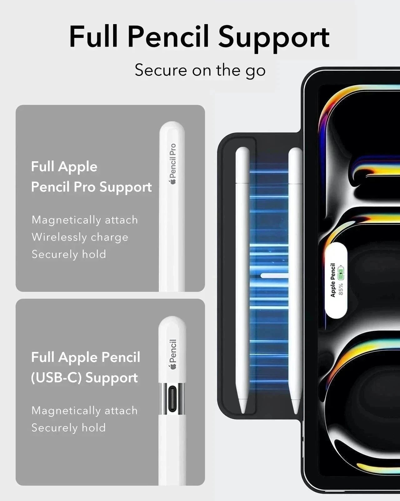 iPad Pro 11 inch case with full pencil support