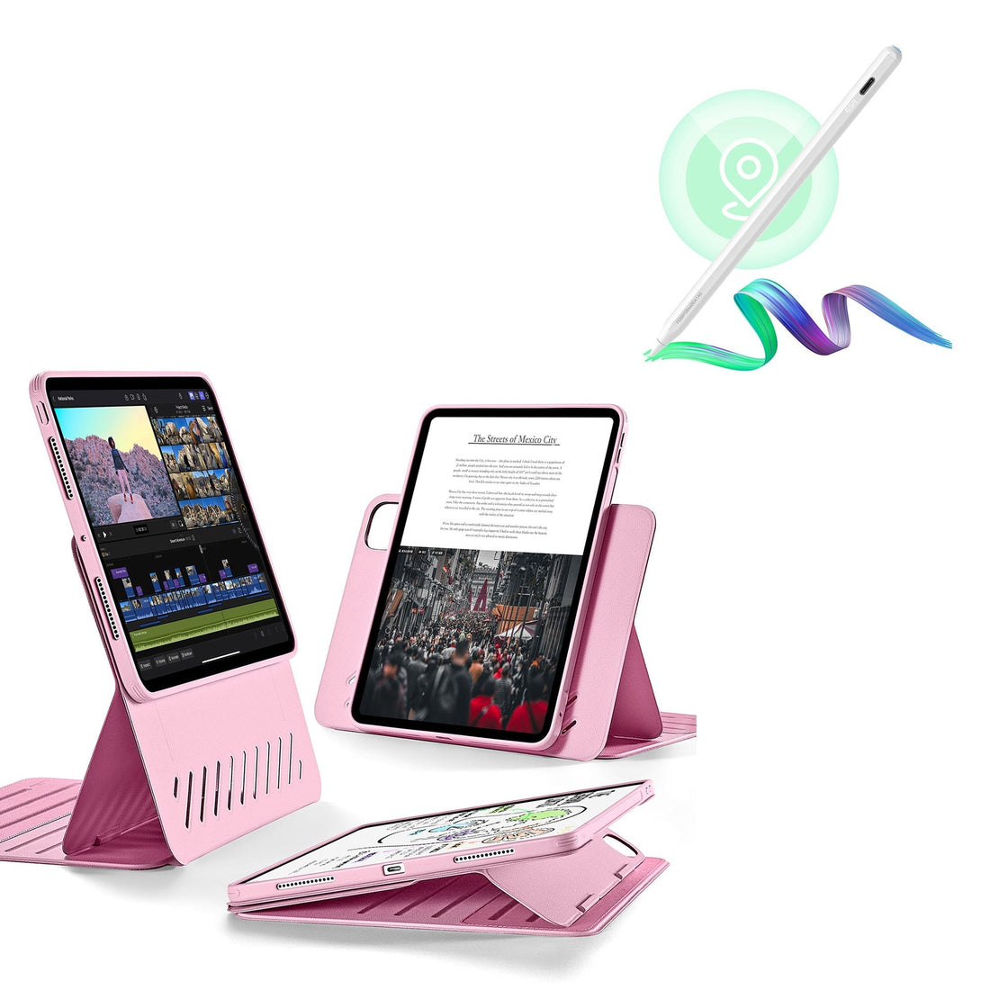iPad Pro 13″ (2024) Shift Magnetic Case with Pencil Bundle - Pink ESR ESR