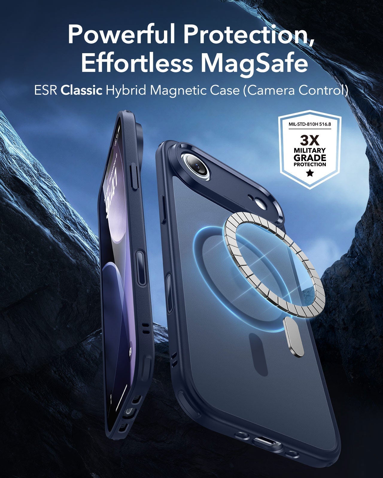ESR iPhone 17 Air Magsafe Case with Camera Control Frosted Blue