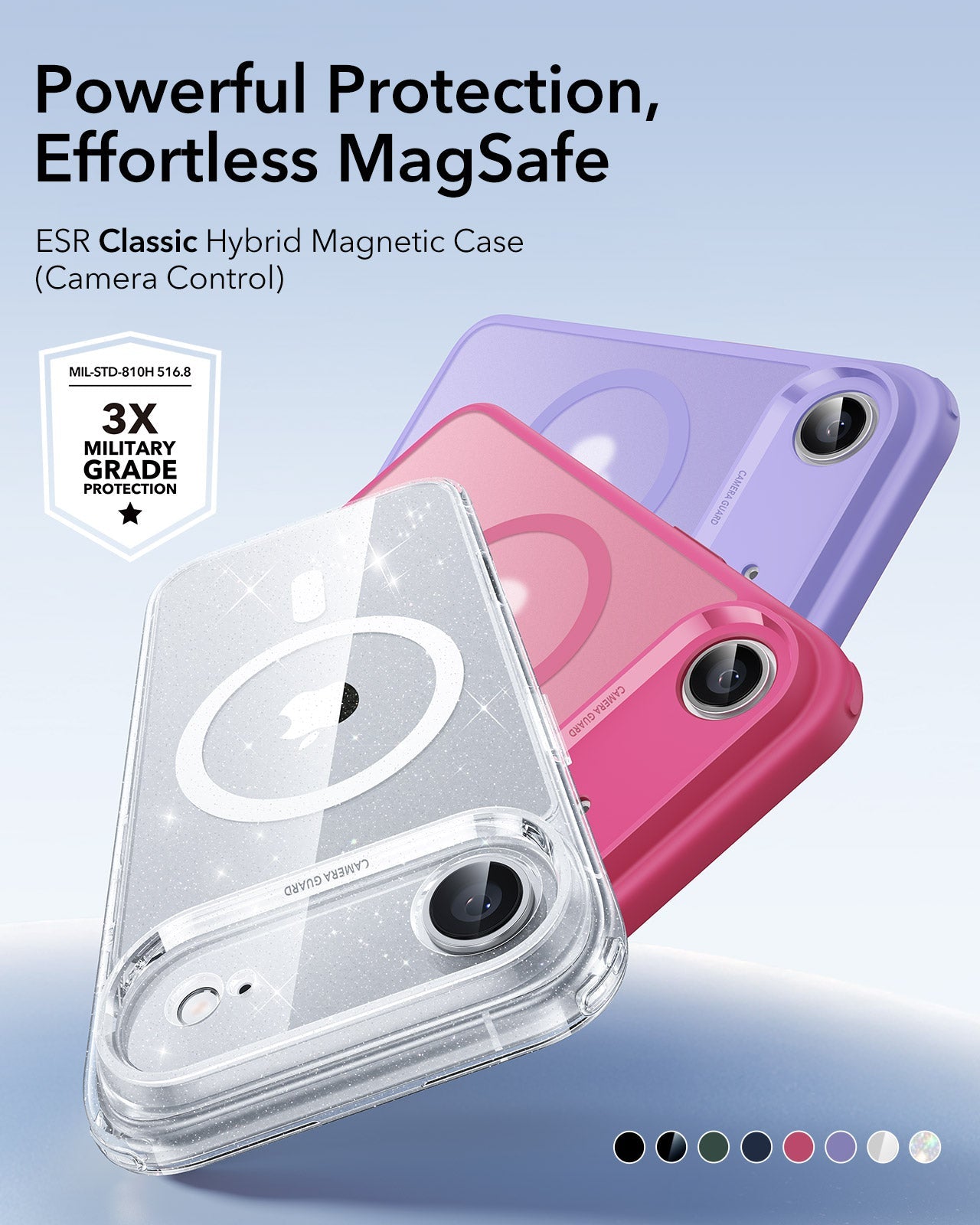 ESR iPhone 17 Air Magsafe Case with Camera Control Frosted Pink