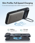 ESR iPhone 17 Air Magsafe Case with Stand Camera Control Frosted Black Wireless charging