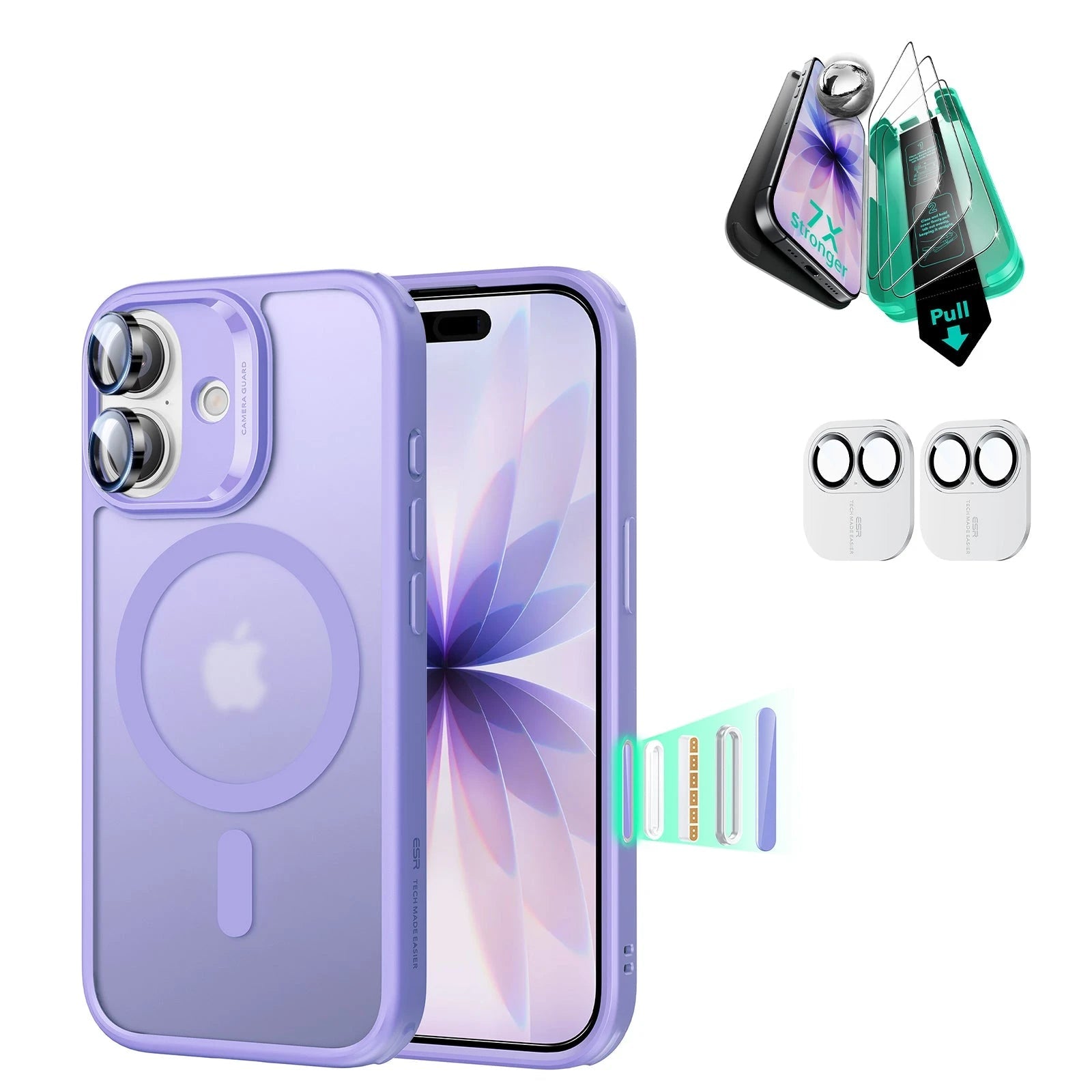 Coque Argent Pour IPhone 7/8/SE (2e Gen) - Avec Béquille Et Porte-carte - Métallisé