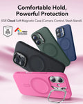 iPhone 17 Cloud Soft Magnetic Case (Camera Control, Stash Stand) - Rosy Pink ESR ESR