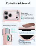 ESR iPhone 17 Pro Magsafe Case with Stand Camera Control Frosted Bubblegum Pink Raised Edge Protection