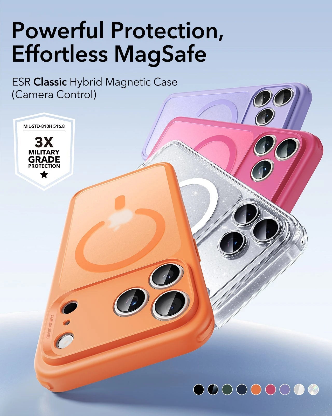 ESR iPhone 17 Pro Magsafe Case with Camera Control Clear Shimmer