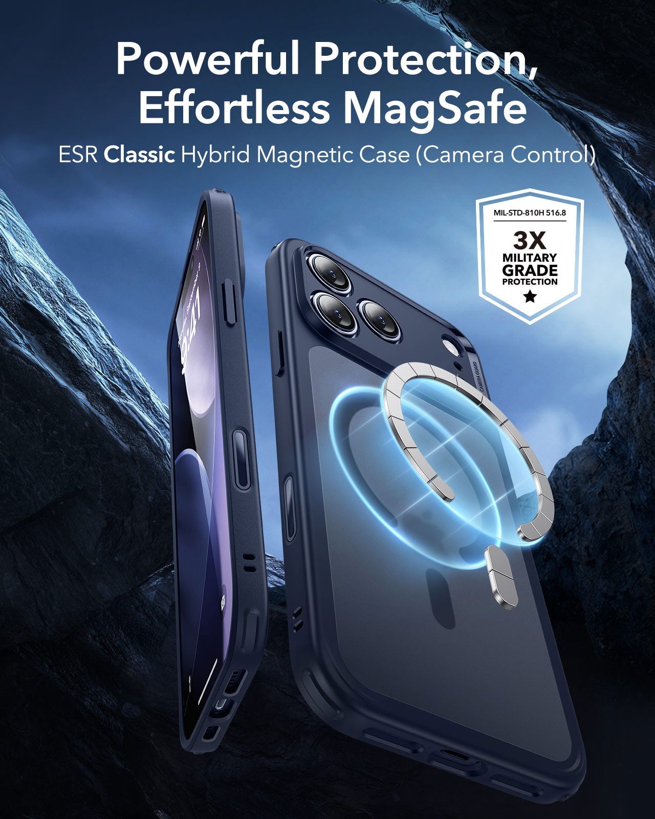 ESR iPhone 17 Pro Magsafe Case with Camera Control Frosted Blue