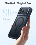 ESR iPhone 17 Pro Magsafe Case with Stand Camera Control Frosted Blue slim back