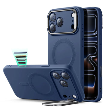 iPhone 17 Pro Cloud Soft Magnetic Case (Camera Control, Stash Stand) - Navy Blue ESR ESR