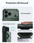ESR iPhone 17 Pro Cyber Tough Magsafe Case with Camera Control Green Raised Edge Protection