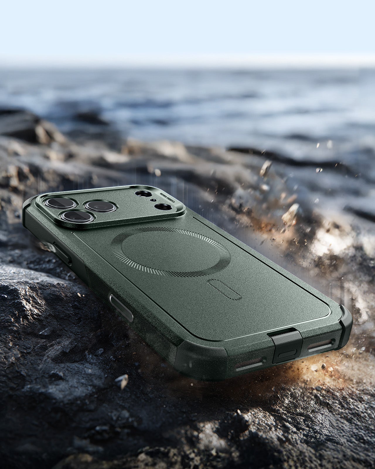 ESR iPhone 17 Pro Cyber Tough Magsafe Case with Camera Control Green