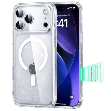 iPhone 17 Pro Max Magsafe Case with Camera Control Clear Shimmer