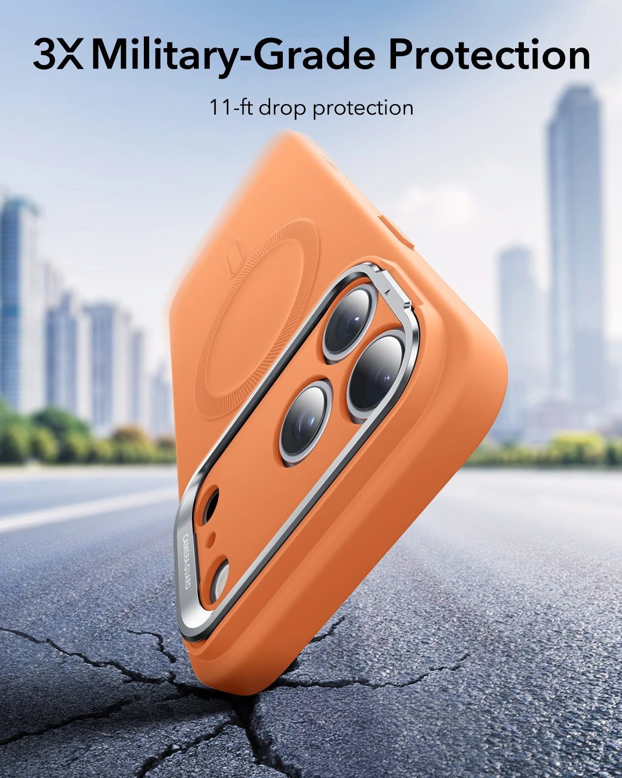 iPhone 17 Pro Max Cloud Soft Magnetic Case (Camera Control, Stash Stand) - Orange ESR ESR