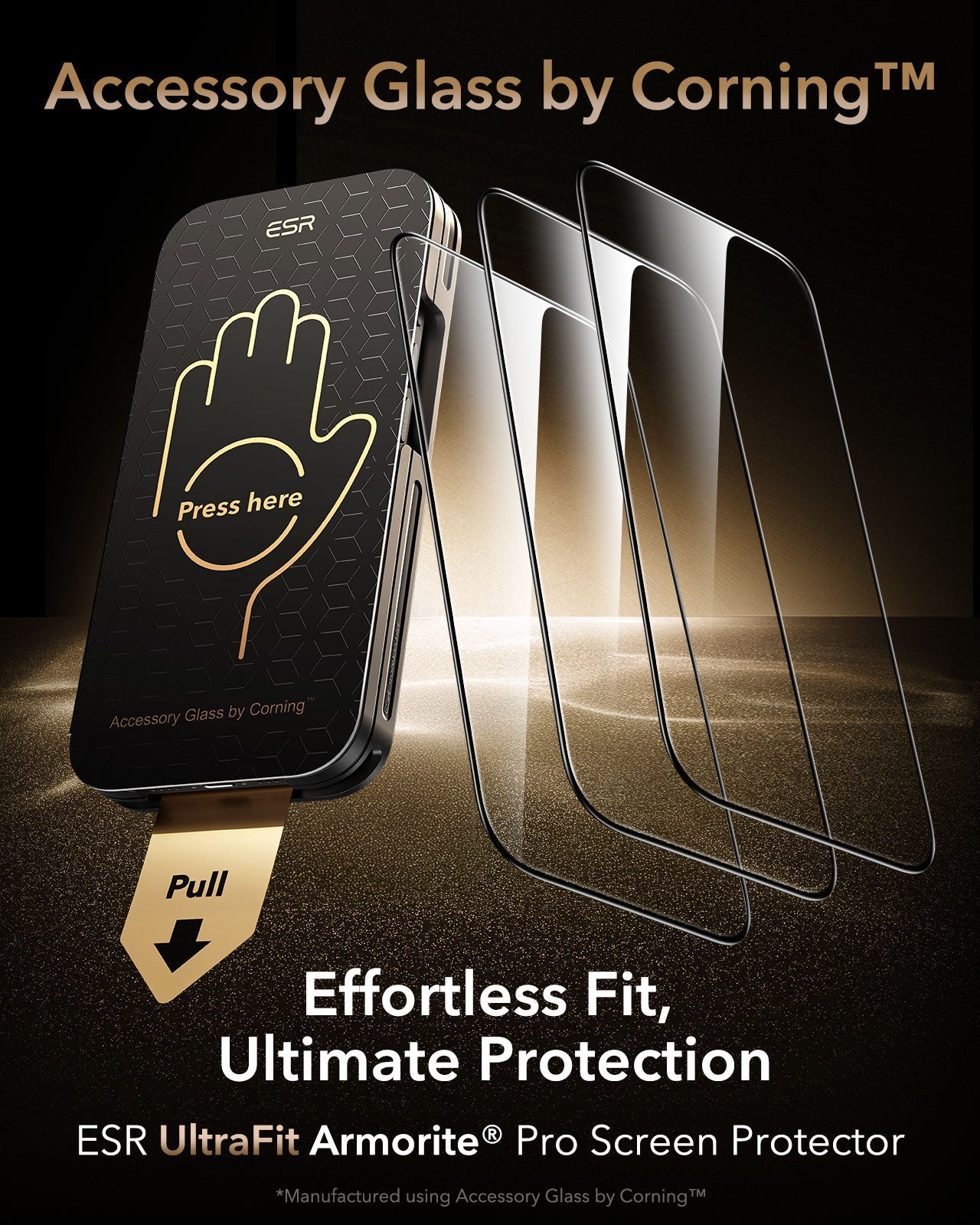ESR iPhone 17 Pro UltraFit Corning Glass Screen Protector 3 Pack