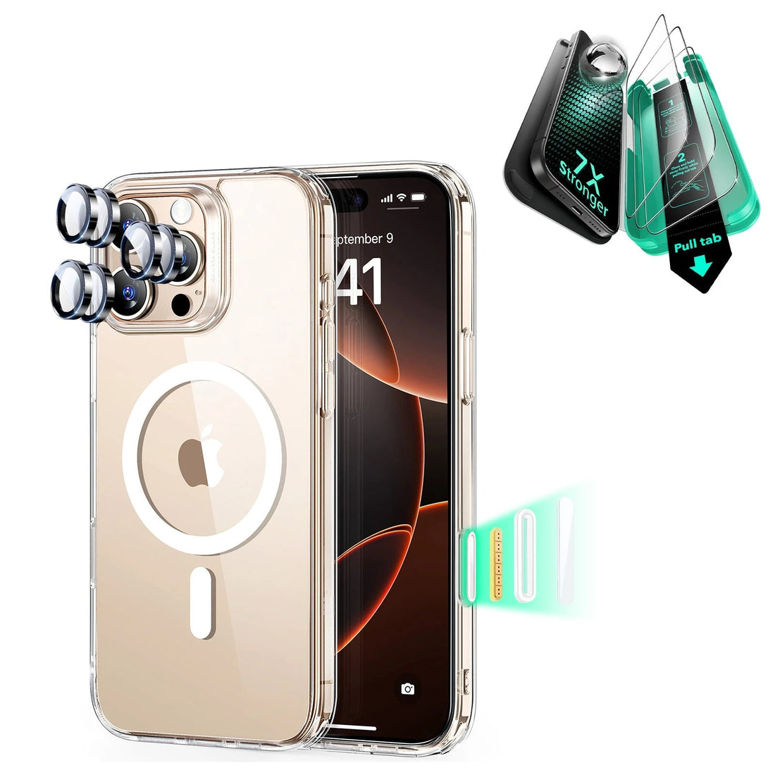 iPhone 16 Pro Max Classic Hybrid Magnetic Case (Camera Control) & Screen Protection Bundle ESR ESR
