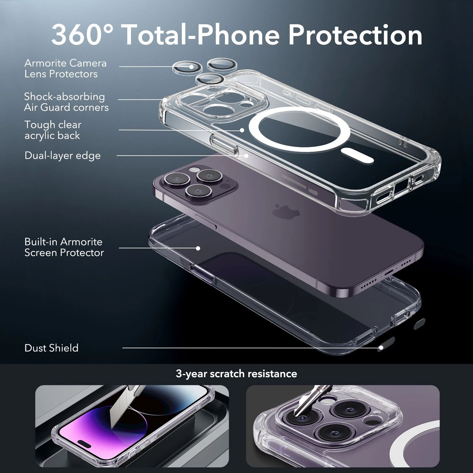 iPhone 14 Pro Max Armor Tough Case (HaloLock) - Clear ESR ESR