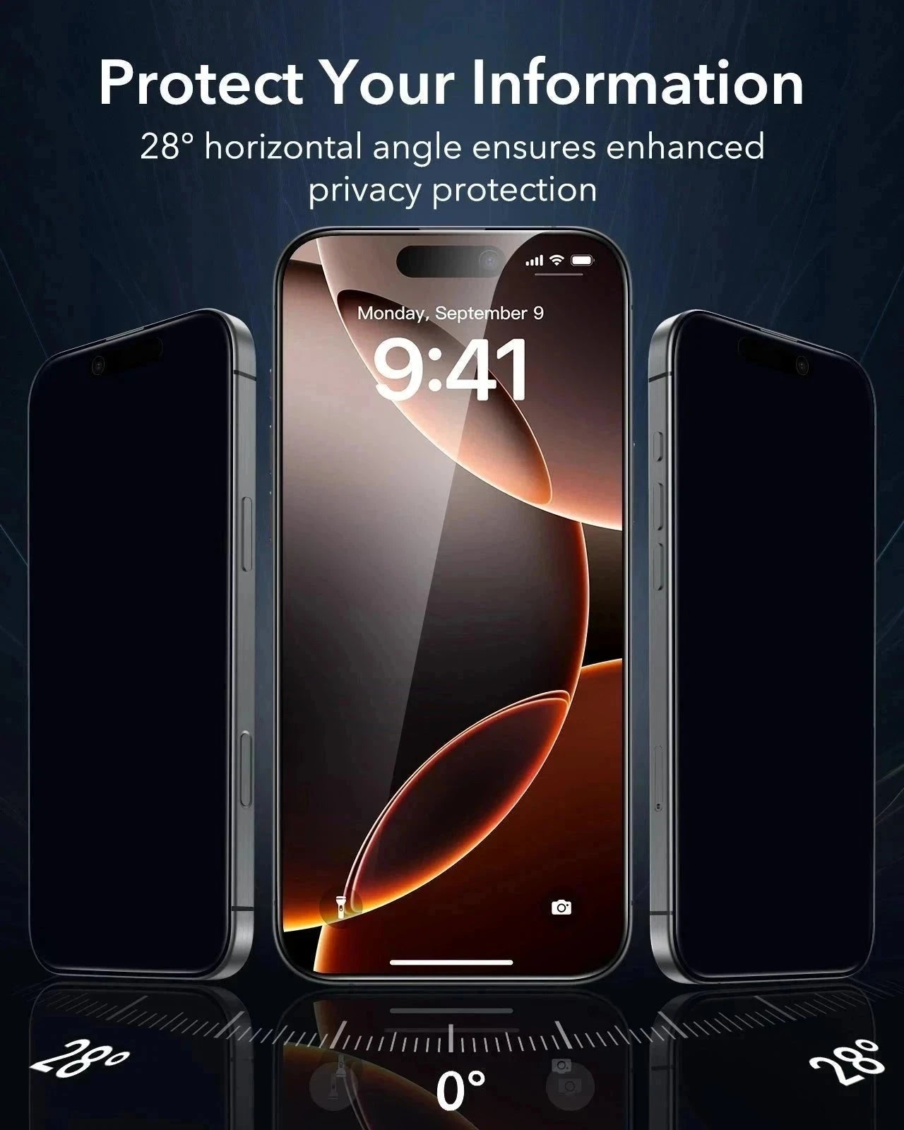 Phone 16 Pro Max Classic Hybrid Magnetic Case (Camera Control) & Privacy Screen Protector Bundle - Clear ESR ESR