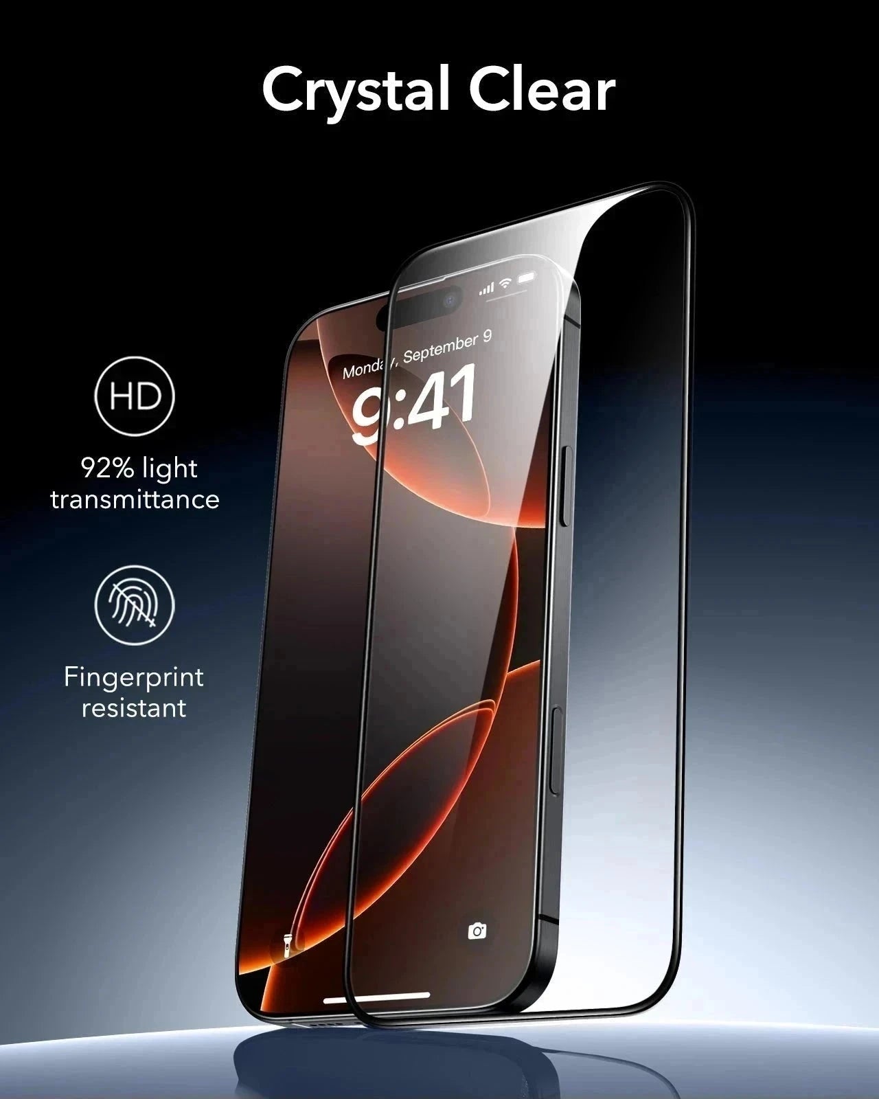 iPhone 16 Pro Max Classic Hybrid Magnetic Case (Camera Control) & Screen Protection Bundle - Clear Black ESR ESR