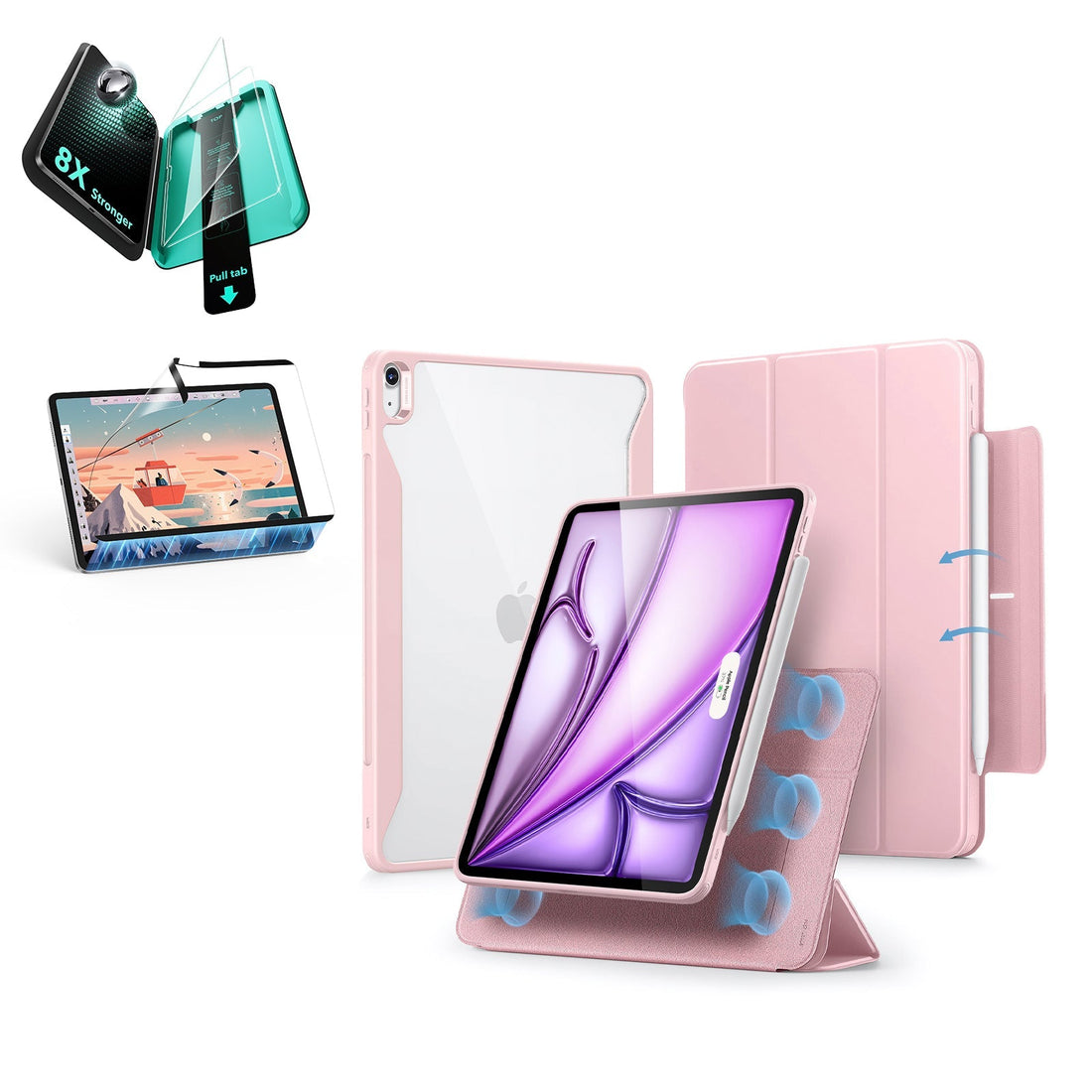 iPad Air 13″ (2025) Rebound Transformation Bundle - Pink ESR ESR