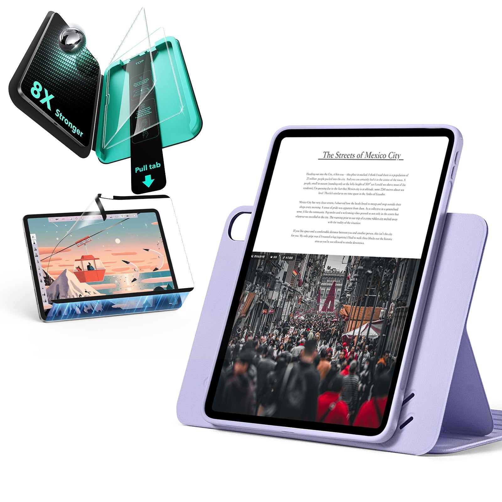 iPad Air 13″ (2025) Shift Transformation Bundle - Light Purple - ESR