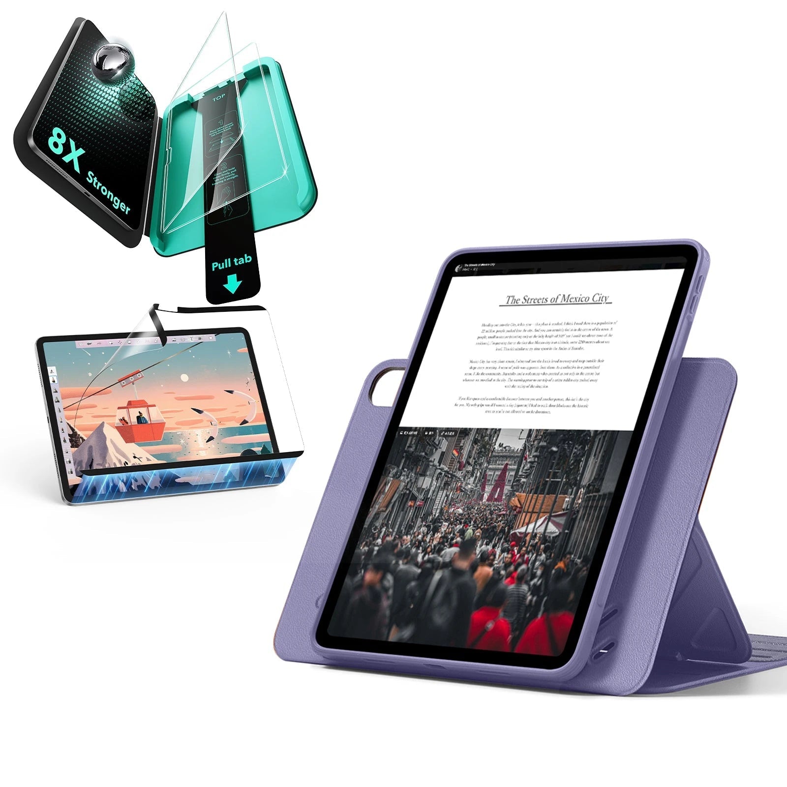 iPad Air 13″ (2025) Shift Transformation Bundle - Purple ESR ESR