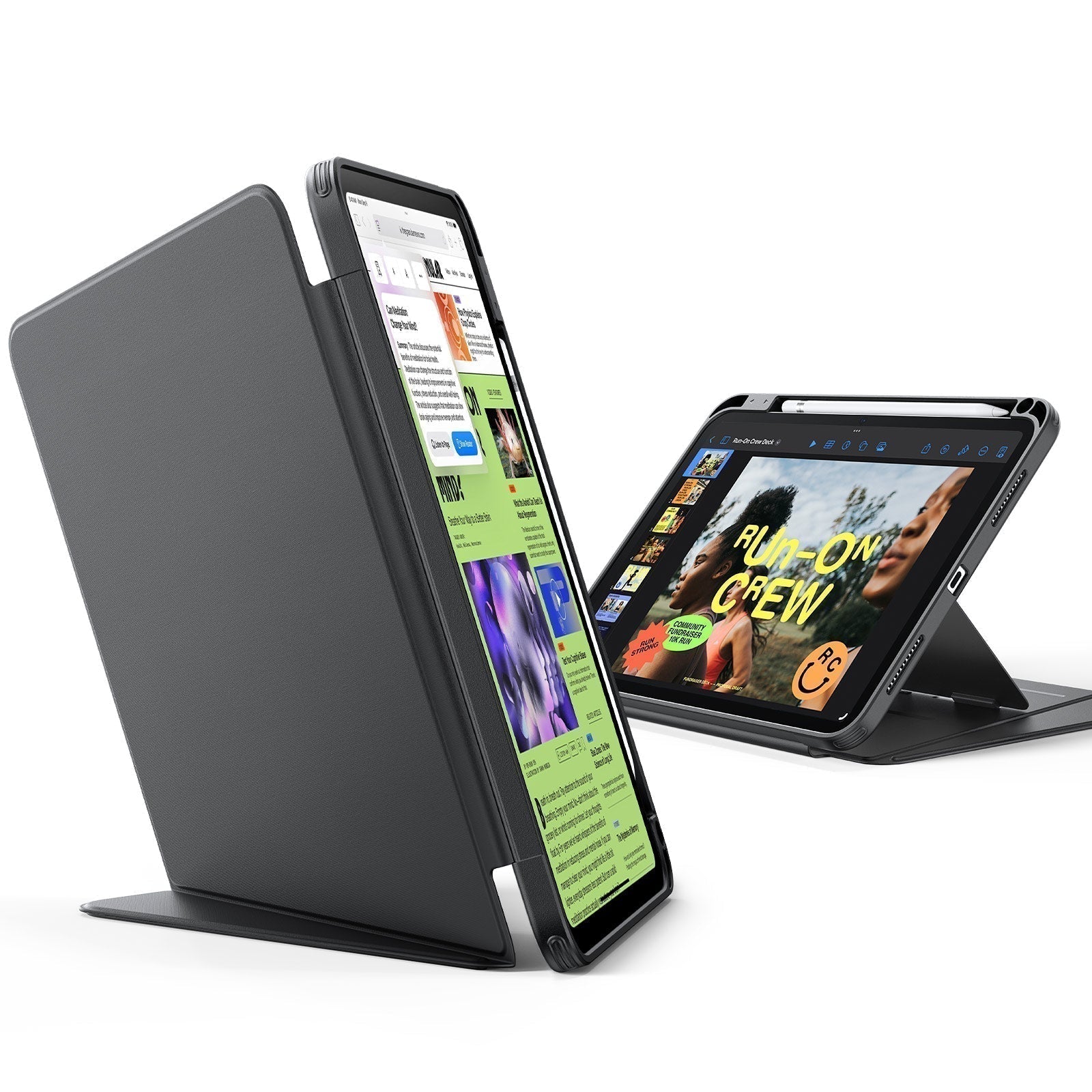 iPad 11" (A16, 2025) Flip Magnetic Case with Pencil Holder - Black - ESR