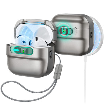 Coque magnétique Pulse FlickLock pour AirPods 5 - Titanium