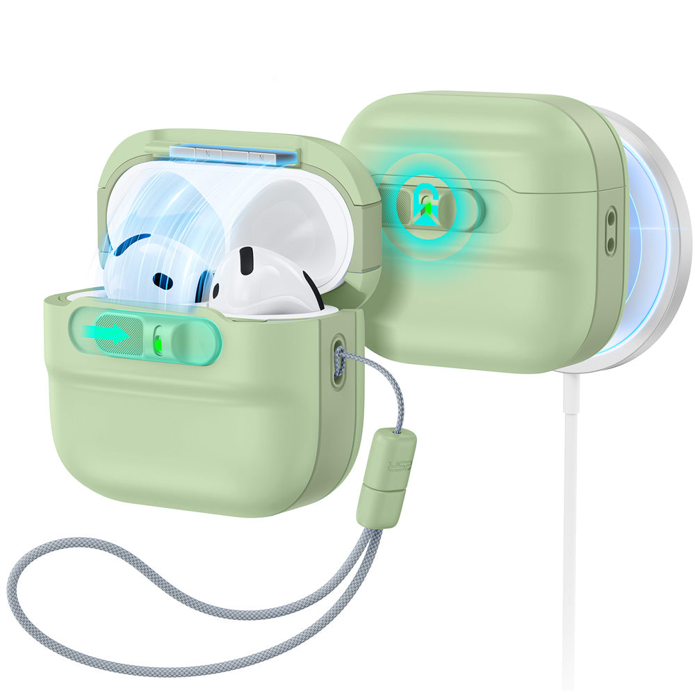 ESR AirPods 4 case with built-in magnets for secure wireless charging