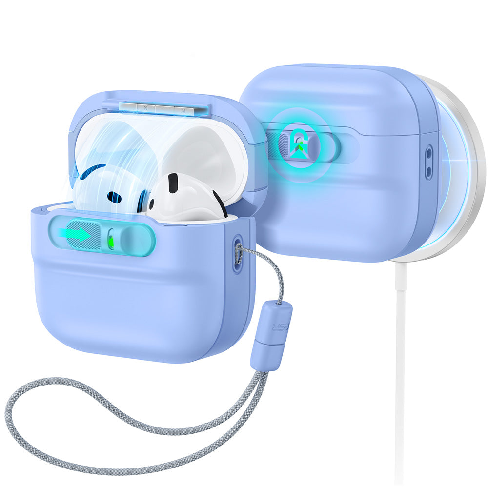ESR AirPods 4 case with built-in magnets for secure wireless charging