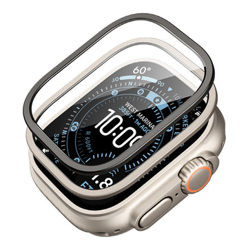 Protecteur d’écran Armorite (Cadre) pour Apple Watch Ultra 4 - Titanium / Black