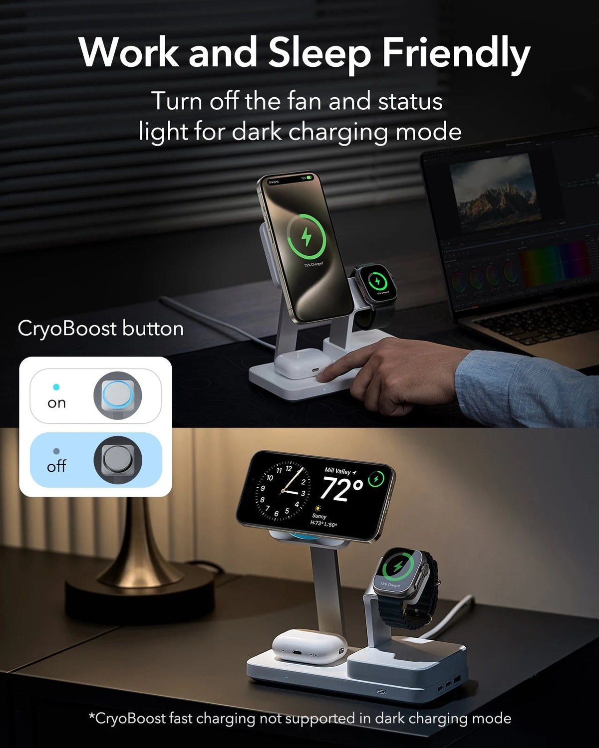100W 6-in-1 Charging Station with MagSafe + CryoBoost - EU Plug ESR ESR