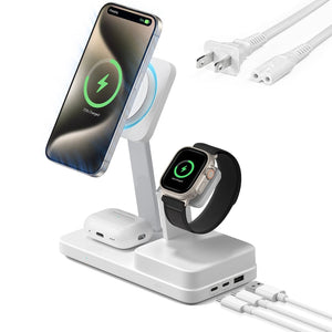 Station de recharge 6-en-1 de 100 W avec MagSafe + CryoBoost - US Plug