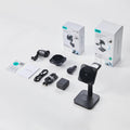 15W 3-in-1 Wireless Charging Station with CryoBoost (HaloLock) & Car Charger (Air Vent)  Bundle - Black - US Plug