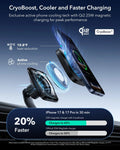 15W 3-in-1 Wireless Charging Station with CryoBoost (HaloLock) & Car Charger (Air Vent)  Bundle - Black - US Plug ESR ESR