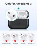 15W 3-in-1 Wireless Charging Station with CryoBoost (HaloLock) and AirPods Pro 3 Orbit Hybrid Case Bundle - Black - US Plug ESR ESR
