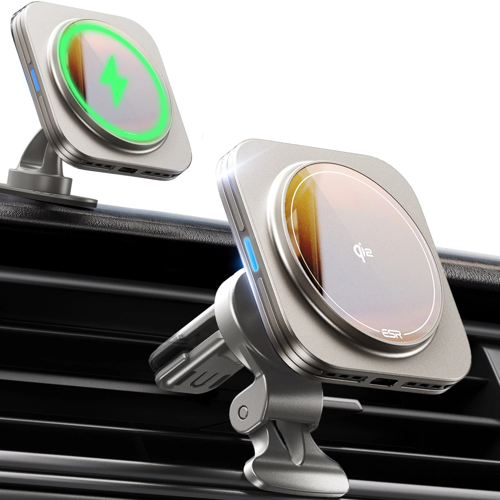 15W Magnetic Wireless Car Charger(Halolock) - Titanium ESR ESR