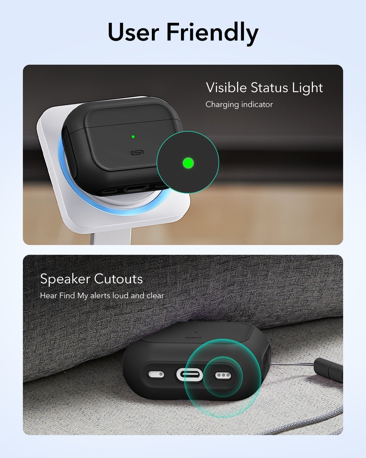 25W CryoBoost 3-in-1 Magnetic Charger (Qi2) and AirPods Pro 3 Orbit Hybrid Case Bundle - US Plug–White ESR ESR