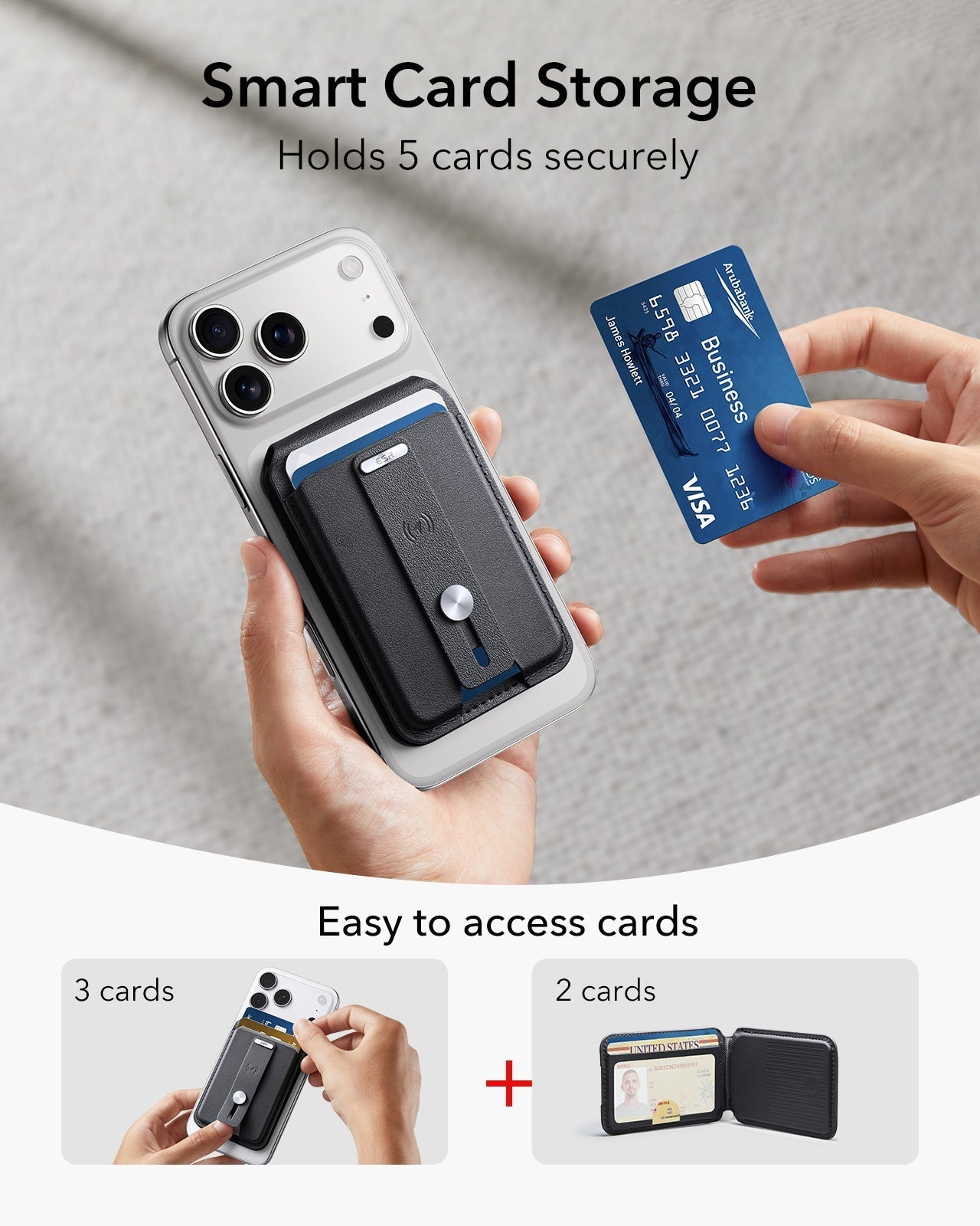 25W CryoBoost 3-in-1 Magnetic Charger (Qi2) and Wallet Stand Bundle - US Plug–White ESR ESR