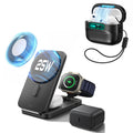 25W CryoBoost Foldable 3-in-1 Magnetic Charger and AirPods Pro 3 Pulse FlickLock Case Bundle – US Plug-Black ESR ESR