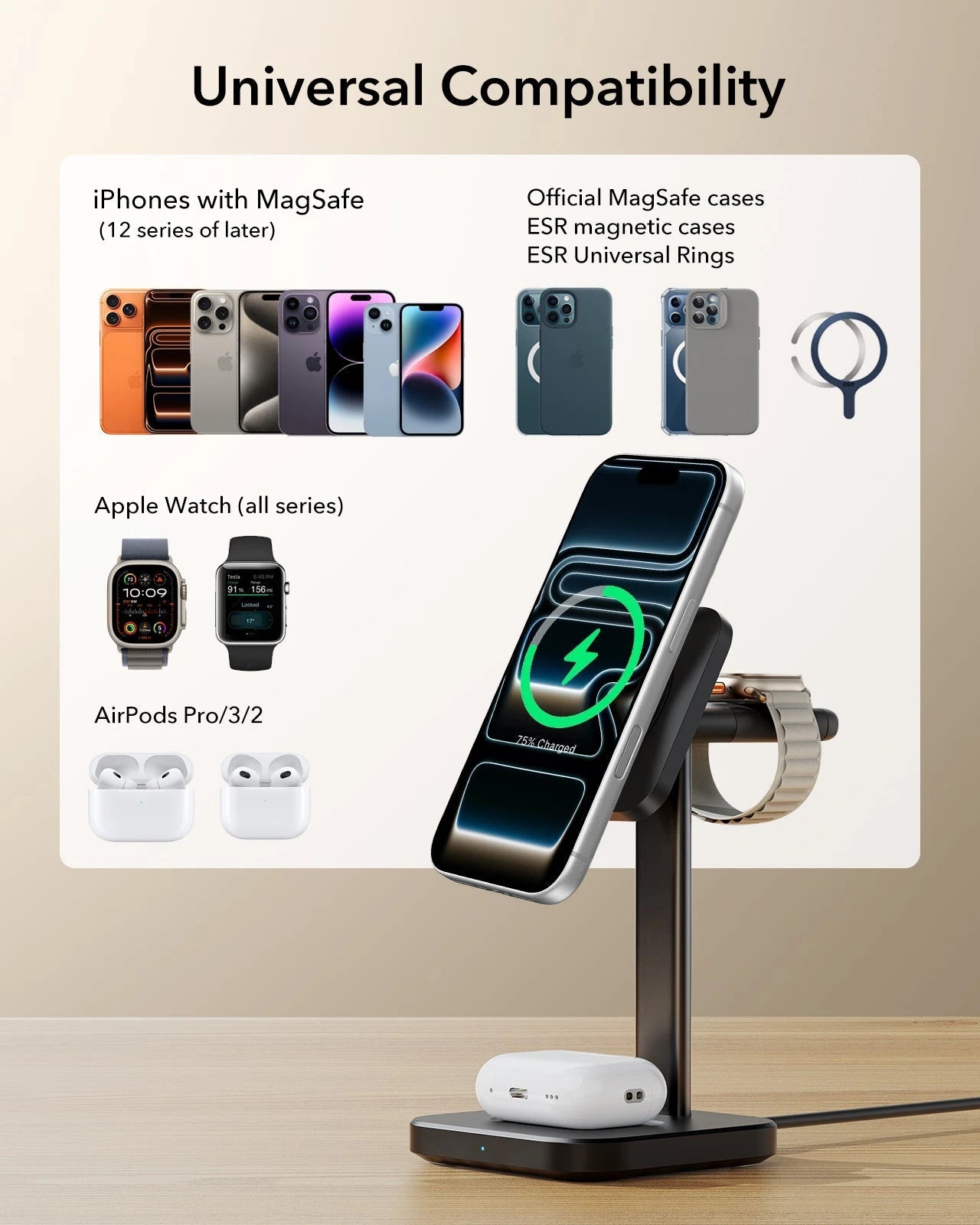 3-in-1 Magnetic Charging Station (15W) 