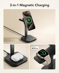 3-in-1 Magnetic Charging Station (15W) - Black - UK PLUG ESR ESR