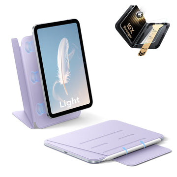 iPad mini (A20 Pro) AirStance Magnetic Case Ultimate Protection Bundle - Purple