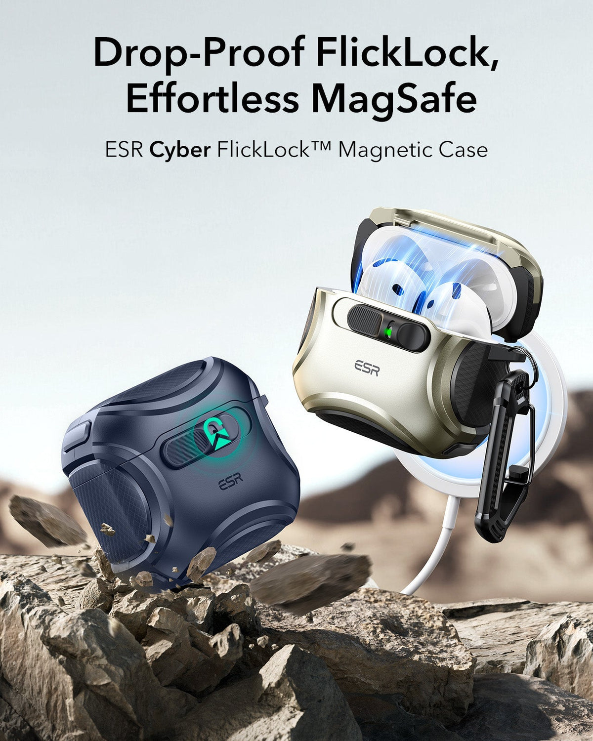 AirPods 5 Cyber FlickLock Magnetic Case - Blue ESR ESR