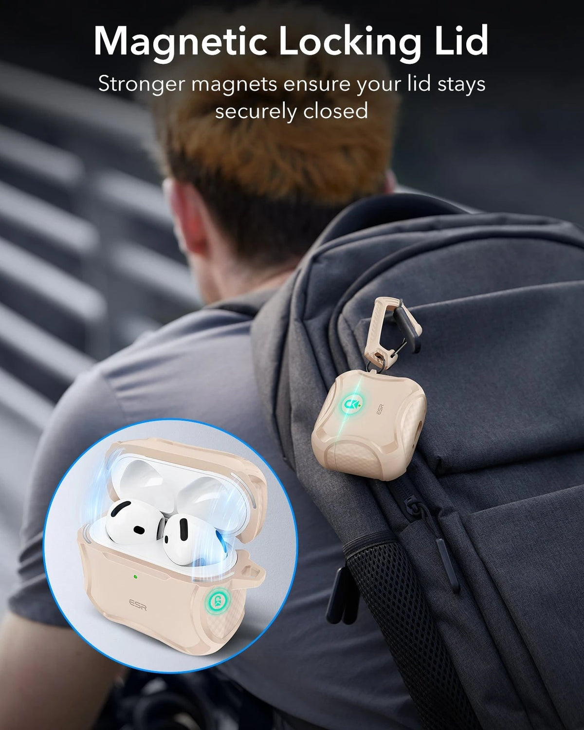 AirPods 5 Cyber Tough Magnetic Case - Desert Titanium ESR ESR