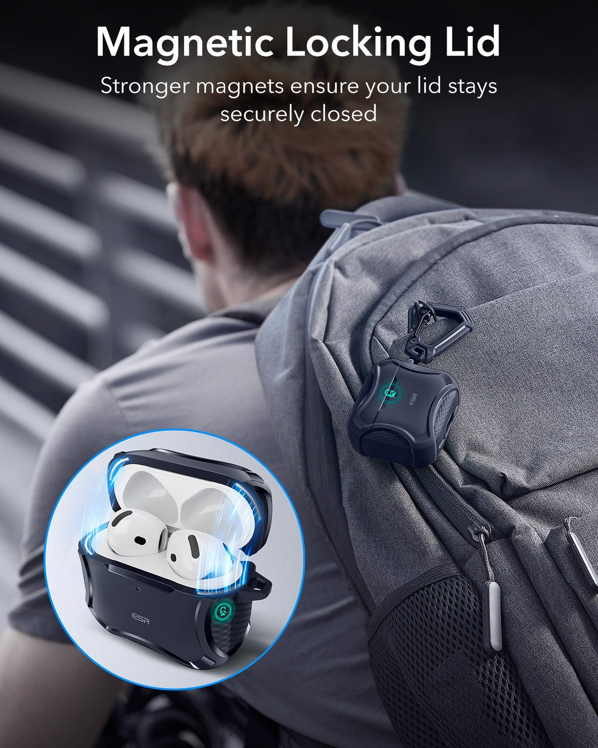 AirPods 5 Cyber Tough Magnetic Case - Navy Blue ESR ESR