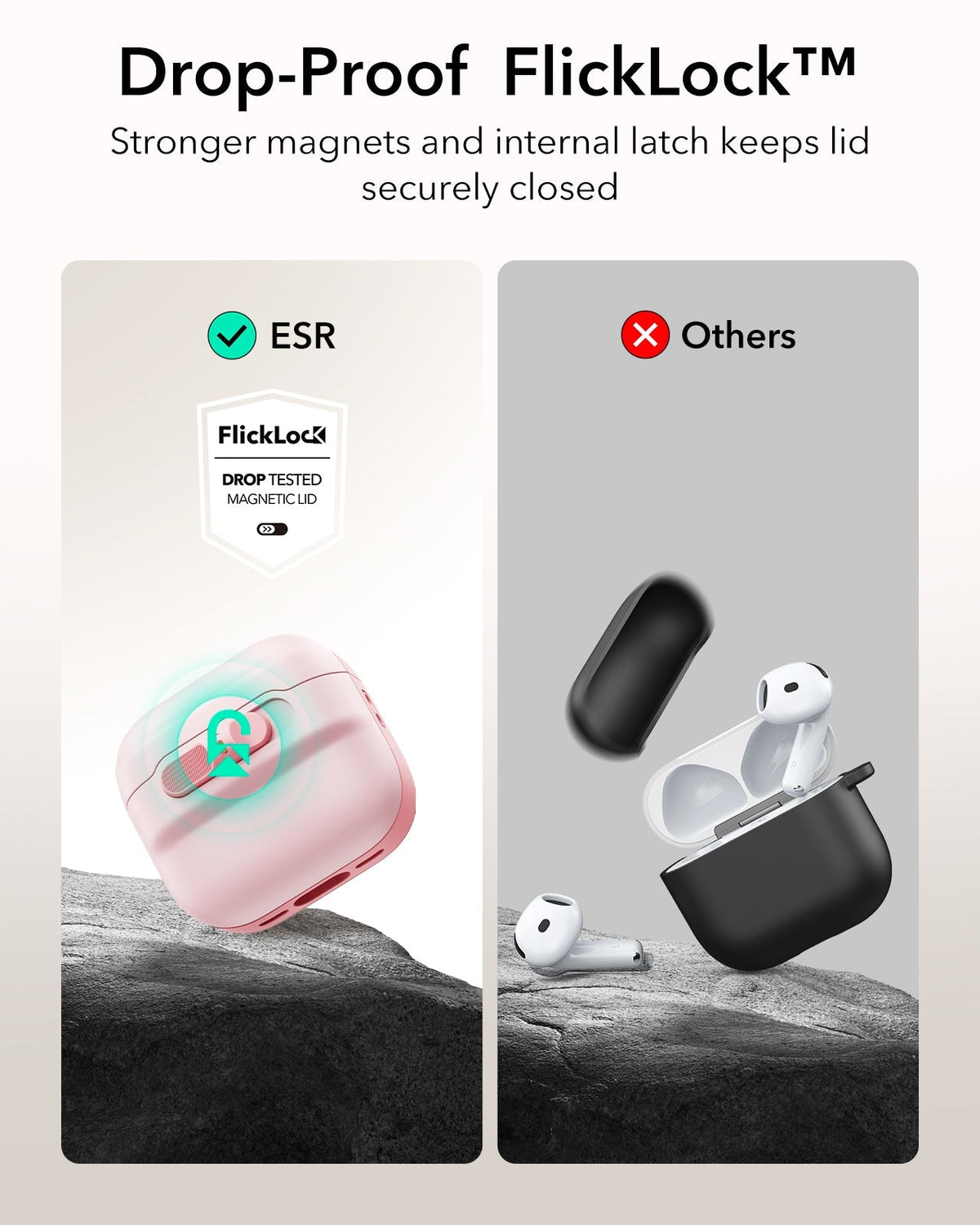 AirPods 5 Pulse FlickLock Magnetic Case - Pink ESR ESR